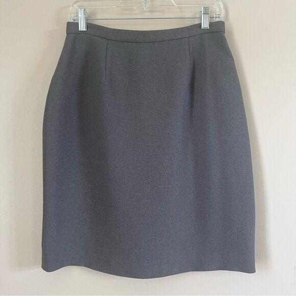 VTG Casual Corners Annex Gray Lined Pencil Coprcore Business Career Skirt SZ 10 - Picture 1 of 13
